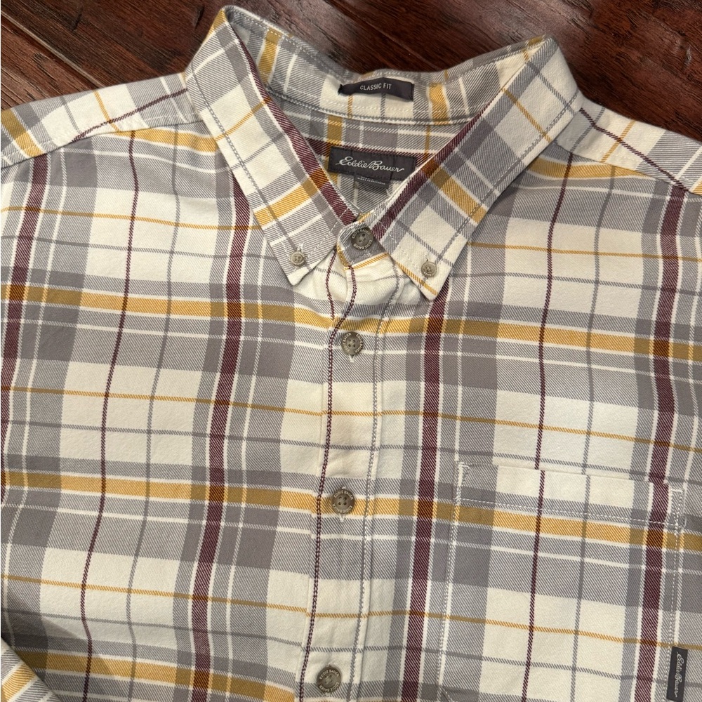 Eddie Bauer Plaid Flannel Shirt - Picture 7 of 7